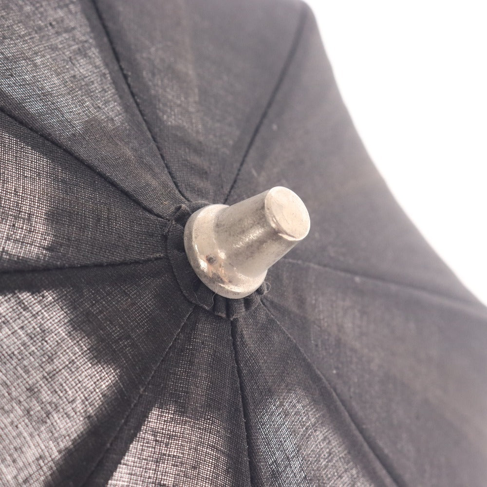 ■ バーバリー 日傘 傘 チェック ロゴ フリル レディース 47cm ブラック