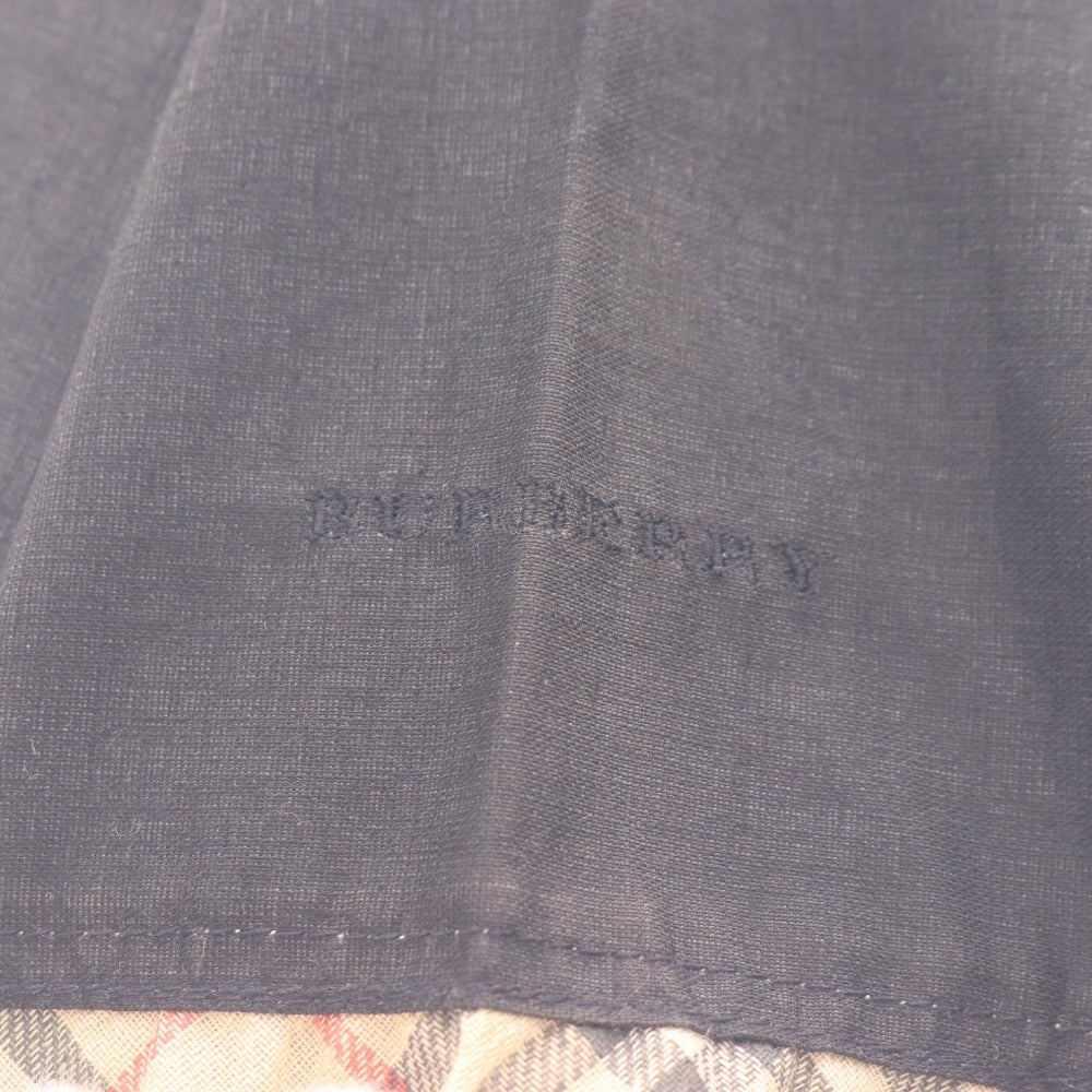 ■ バーバリー 日傘 傘 チェック ロゴ フリル レディース 47cm ブラック