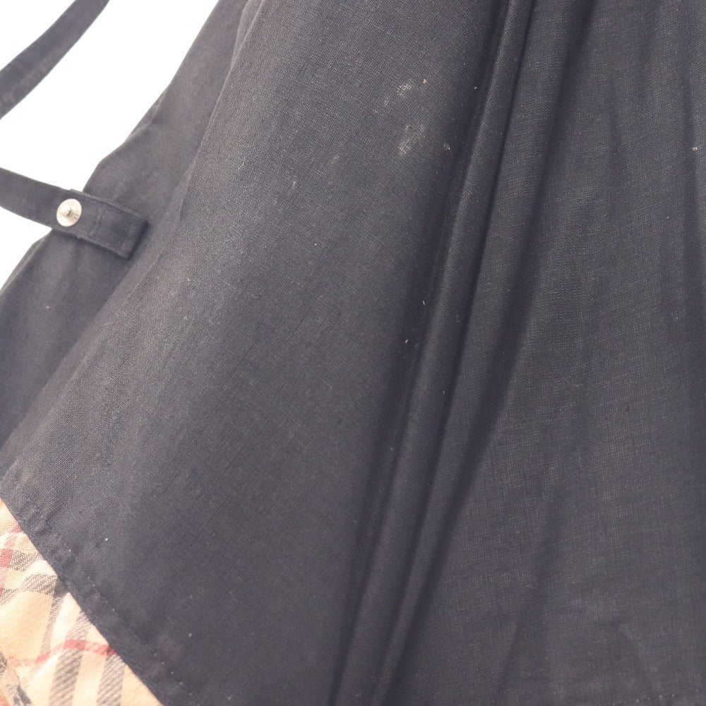 ■ バーバリー 日傘 傘 チェック ロゴ フリル レディース 47cm ブラック