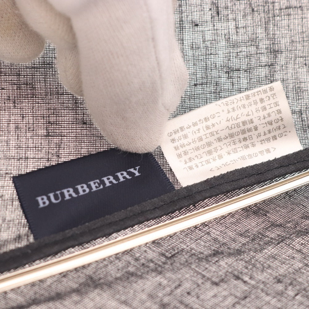 ■ バーバリー 日傘 傘 チェック ロゴ フリル レディース 47cm ブラック