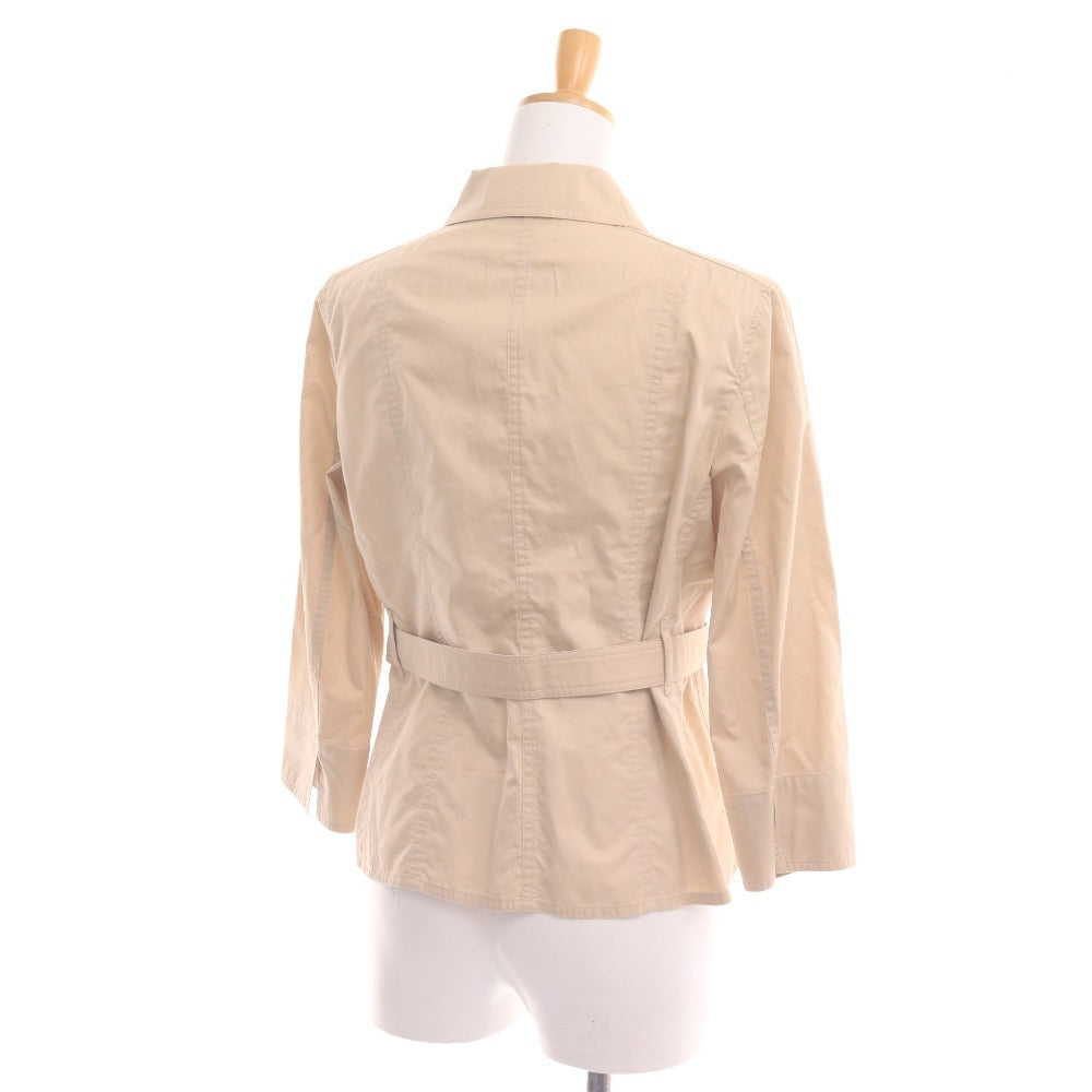 ■ バーバリー ロンドン シャツジャケット 7分袖 アウター トップス ベルト レディース 40 ベージュ