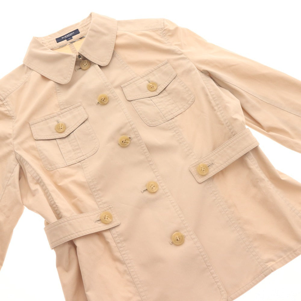 ■ バーバリー ロンドン シャツジャケット 7分袖 アウター トップス ベルト レディース 40 ベージュ