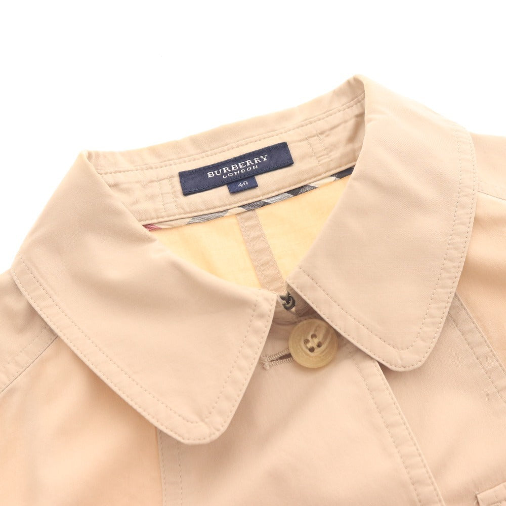 ■ バーバリー ロンドン シャツジャケット 7分袖 アウター トップス ベルト レディース 40 ベージュ