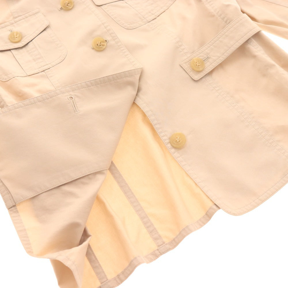 ■ バーバリー ロンドン シャツジャケット 7分袖 アウター トップス ベルト レディース 40 ベージュ