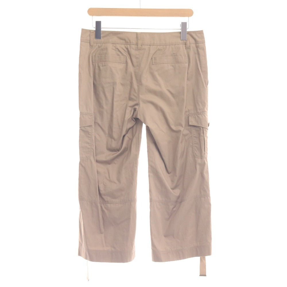 ■ バーバリー ロンドン パンツ ボトムス ひざ下 ベルト レディース 40 ベージュ系 ライトブラウン系