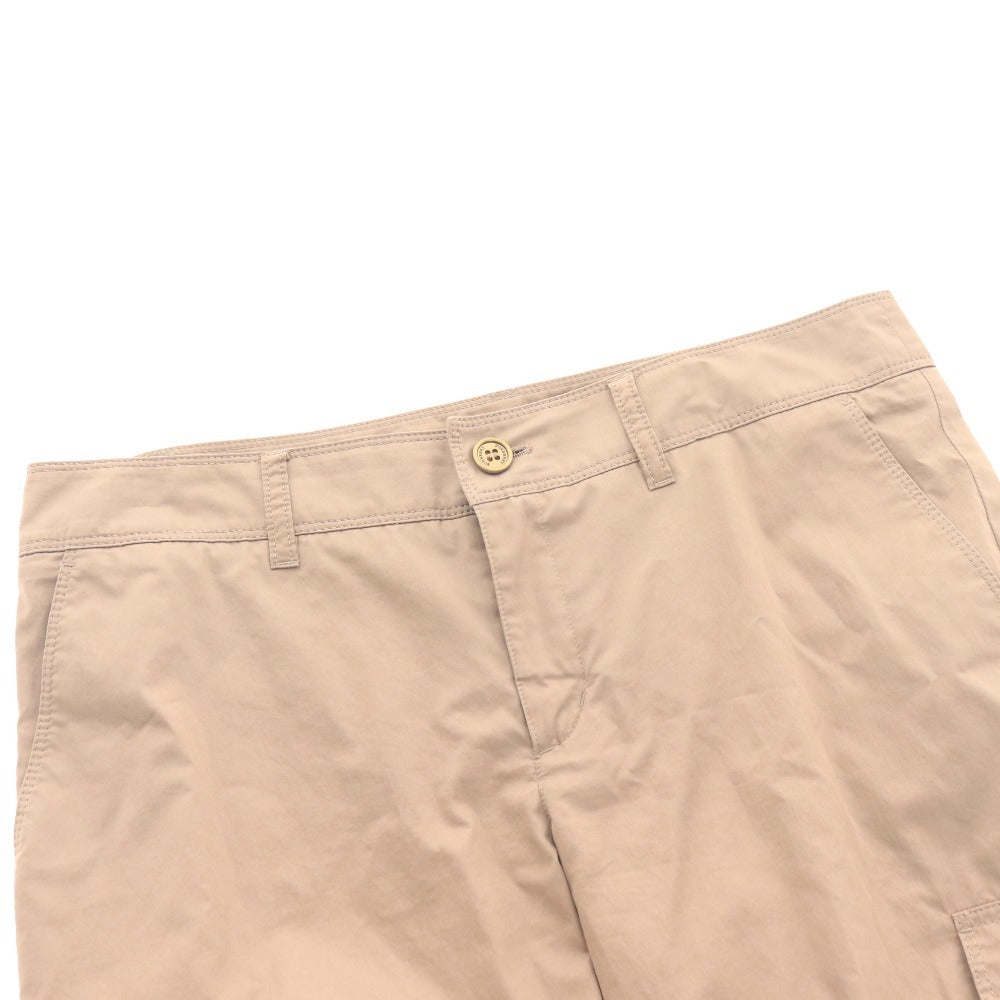 ■ バーバリー ロンドン パンツ ボトムス ひざ下 ベルト レディース 40 ベージュ系 ライトブラウン系