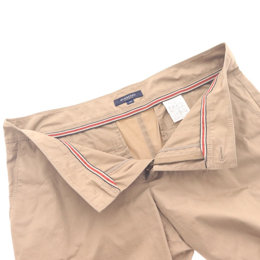 ■ バーバリー ロンドン パンツ ボトムス ひざ下 ベルト レディース 40 ベージュ系 ライトブラウン系