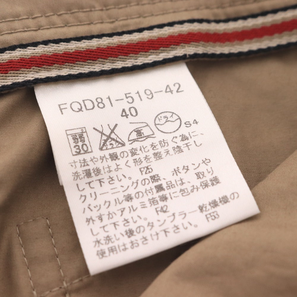 ■ バーバリー ロンドン パンツ ボトムス ひざ下 ベルト レディース 40 ベージュ系 ライトブラウン系