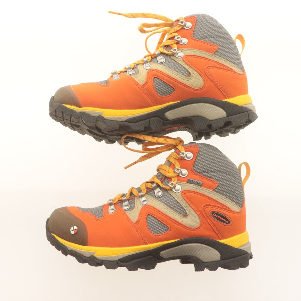 ■ キャラバン トレッキングシューズ 0010402 C4-02 靴 レディース 22.5cm EE オレンジ 箱付き