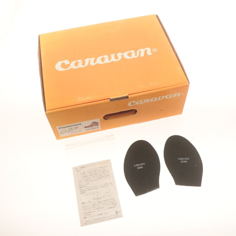 ■ キャラバン トレッキングシューズ 0010402 C4-02 靴 レディース 22.5cm EE オレンジ 箱付き