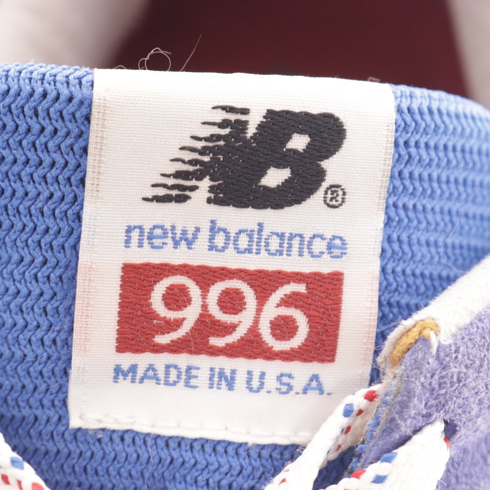 ■ ニューバランス スニーカーM996BB 靴 996 アメリカ製 アメカジ メンズ 30cm ブルー レッド