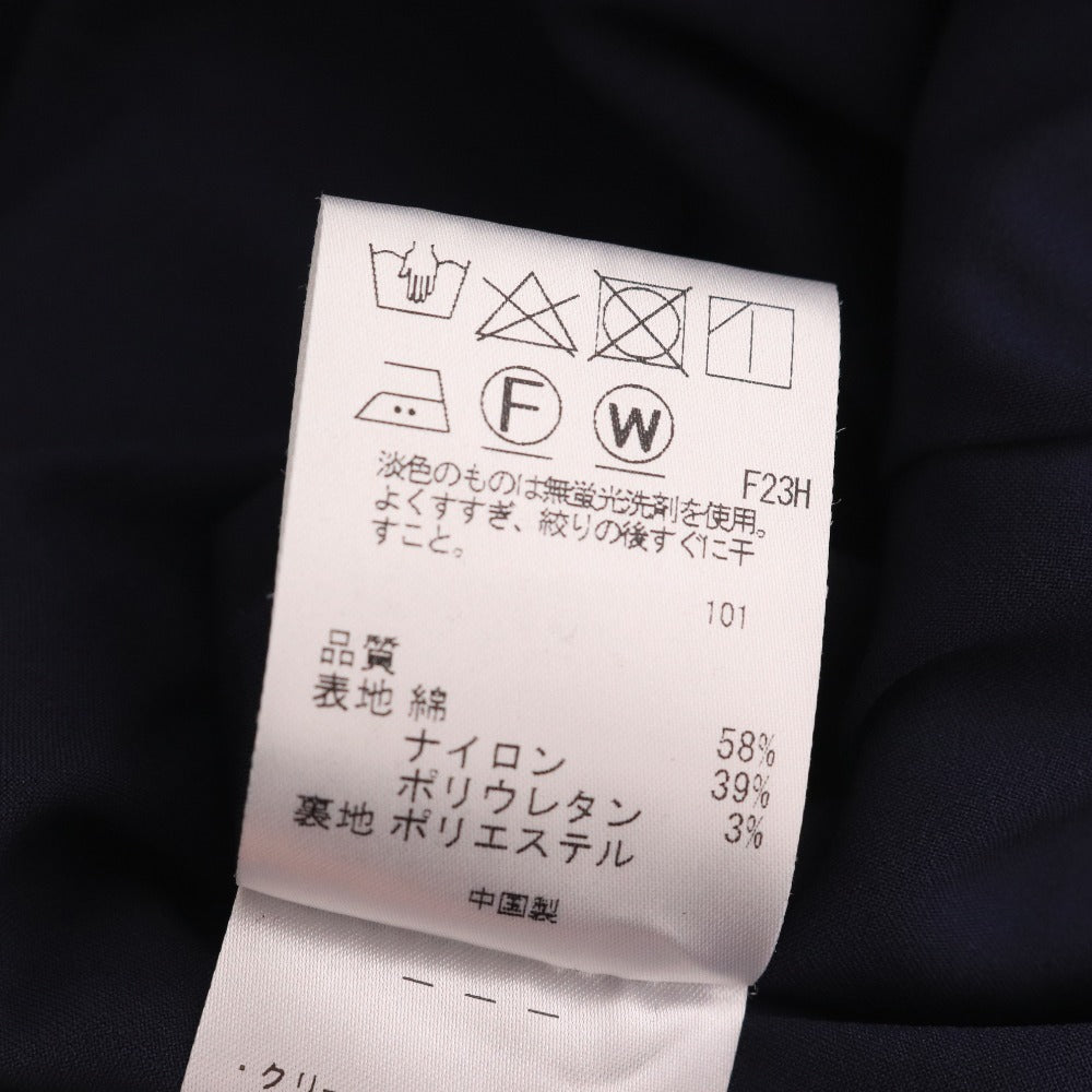 ■ トッカ ワンピース フレンチスリーブ トップス ボトムス パール ビジュー フレア ひざ丈 レディース XS ネイビー タグ付き 未使用