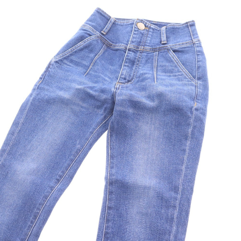 ■ ハーリップトゥ ジーンズ スキニーデニム 1212303013 ボトムス フルレングス ハイウエスト レディース 23 ブルー タグ付き 未使用
