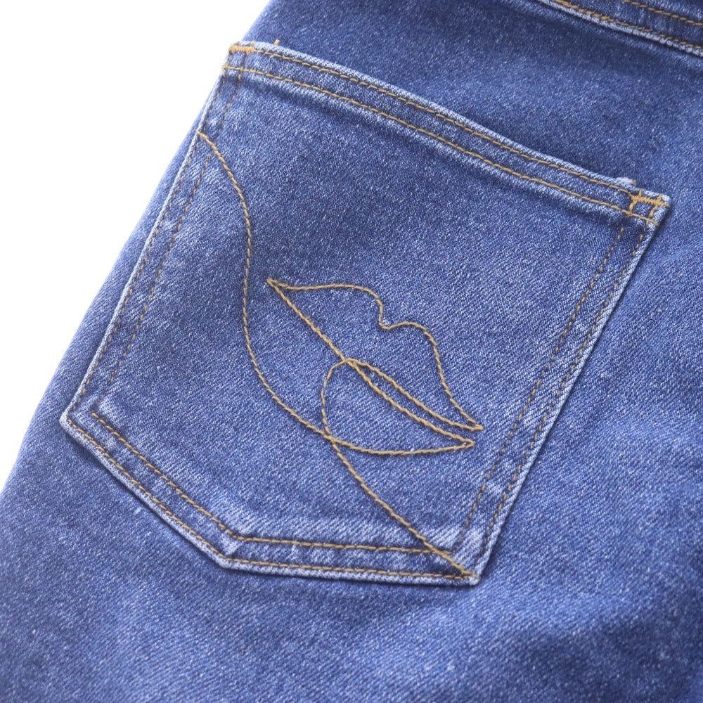 ■ ハーリップトゥ ジーンズ スキニーデニム 1212303013 ボトムス フルレングス ハイウエスト レディース 23 ブルー タグ付き 未使用