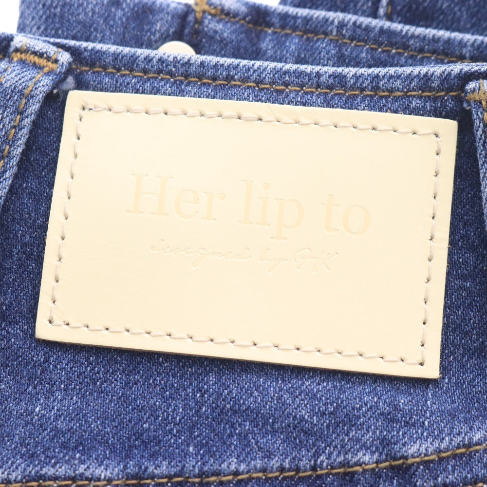 ■ ハーリップトゥ ジーンズ スキニーデニム 1212303013 ボトムス フルレングス ハイウエスト レディース 23 ブルー タグ付き 未使用