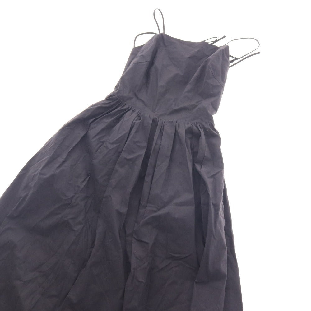 ■ オーガニックスナイデル ロングワンピース ノースリーブ トップス ボトムス ギャザー レディース 0 ブラック