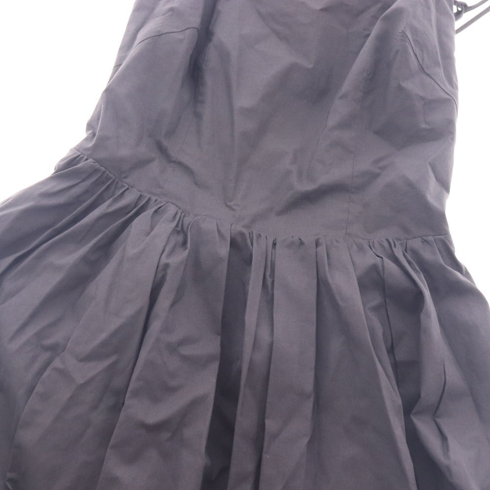 ■ オーガニックスナイデル ロングワンピース ノースリーブ トップス ボトムス ギャザー レディース 0 ブラック