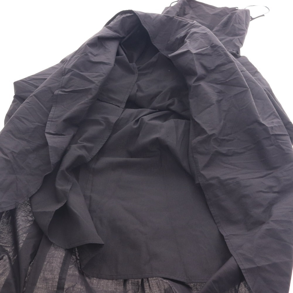 ■ オーガニックスナイデル ロングワンピース ノースリーブ トップス ボトムス ギャザー レディース 0 ブラック