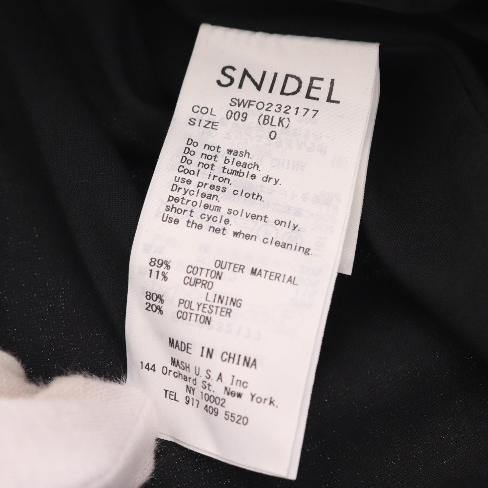 ■ オーガニックスナイデル ロングワンピース ノースリーブ トップス ボトムス ギャザー レディース 0 ブラック