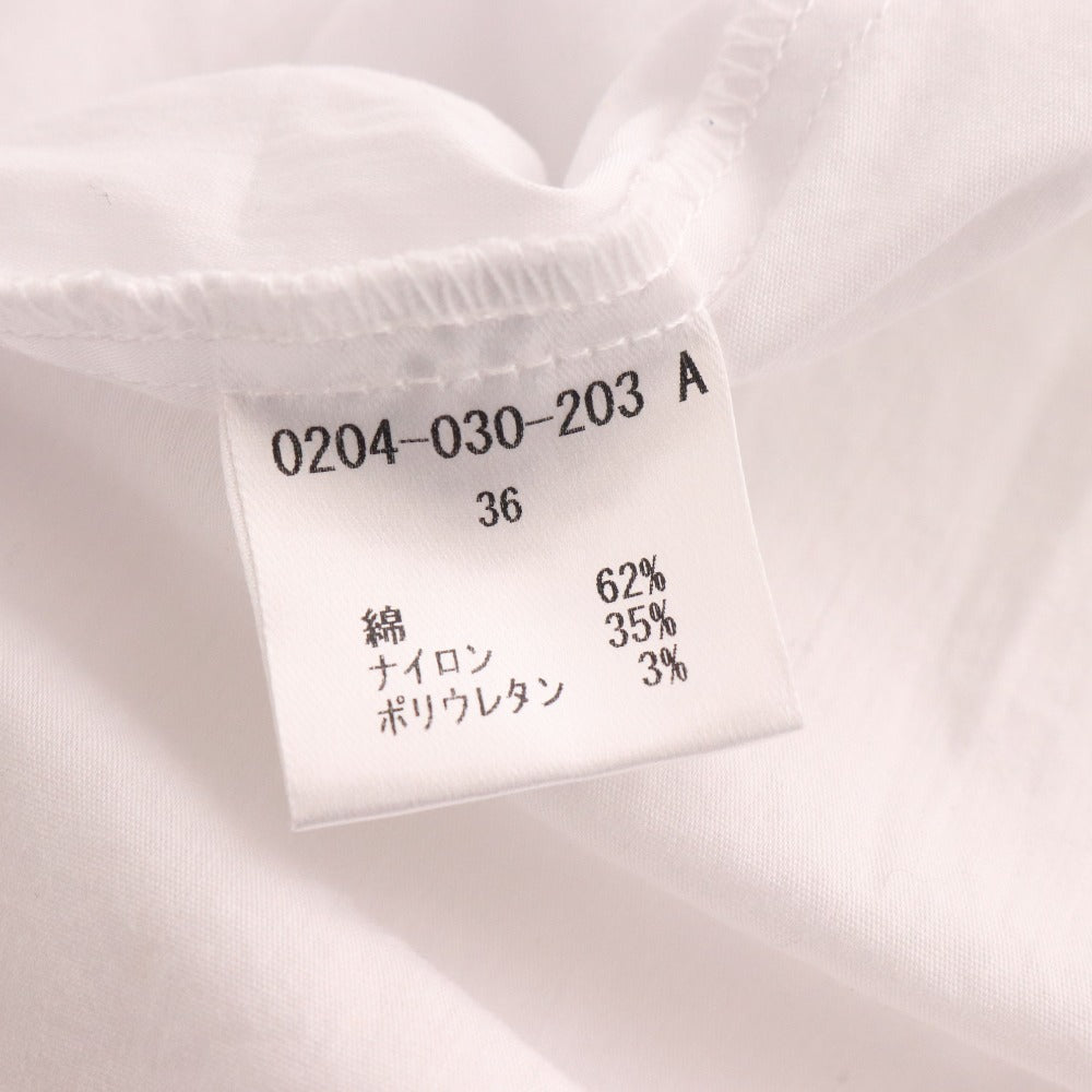 ■ ダブルスタンダードクロージング ブラウス ノースリーブ トップス フリル ノーカラー スナップボタン レディース 36 ホワイト