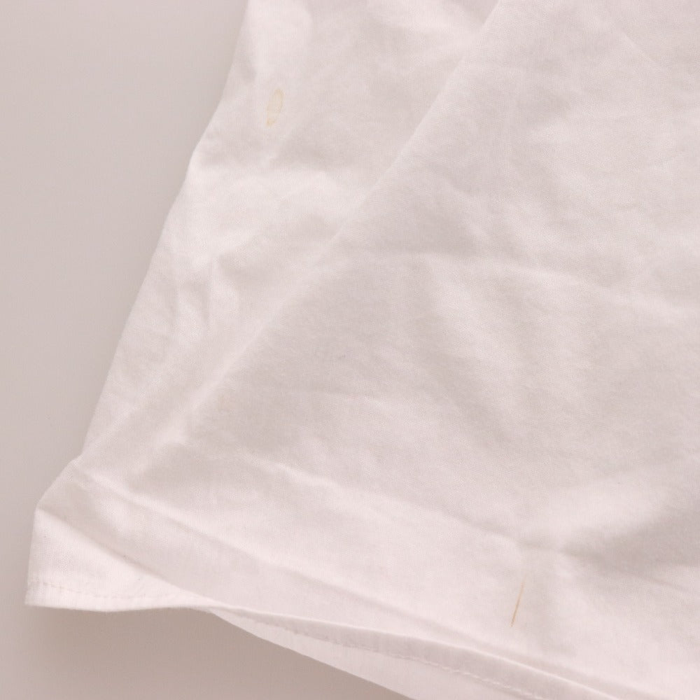 ■ ダブルスタンダードクロージング ブラウス ノースリーブ トップス フリル ノーカラー スナップボタン レディース 36 ホワイト