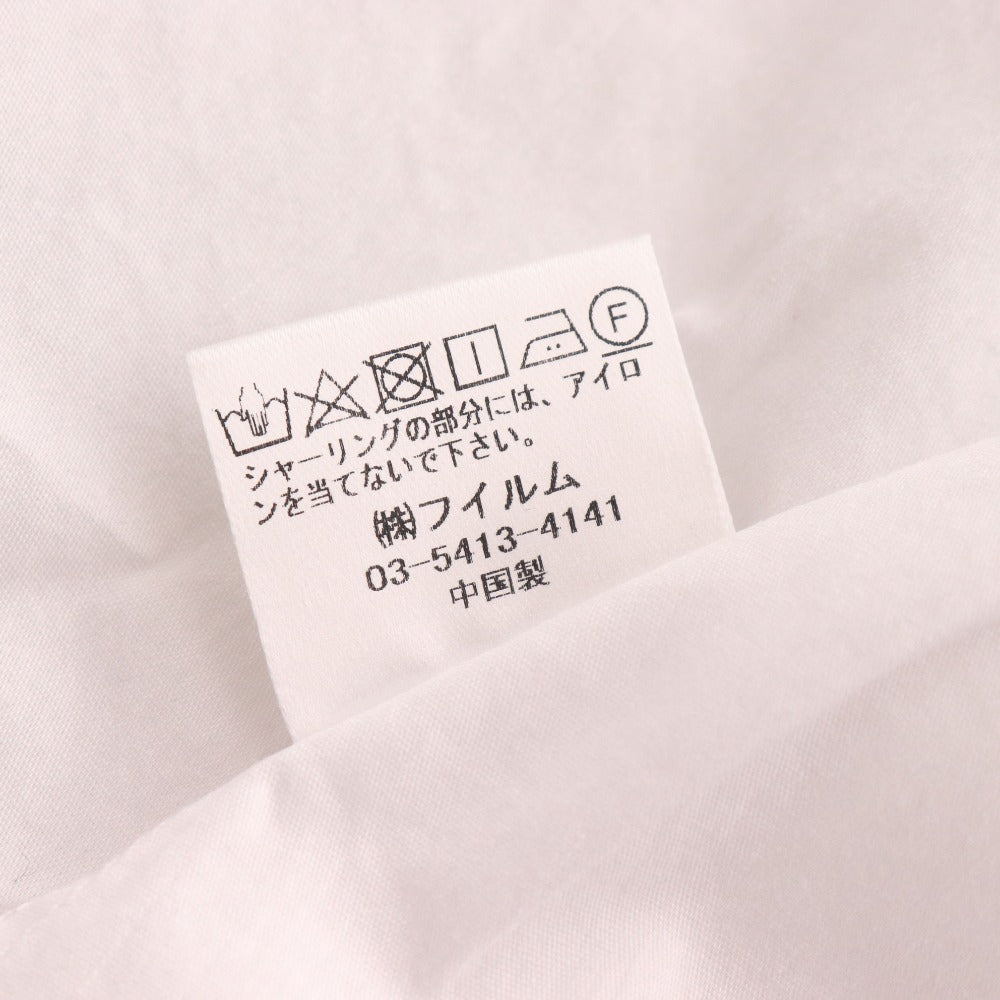 ■ ダブルスタンダードクロージング ブラウス ノースリーブ トップス フリル ノーカラー スナップボタン レディース 36 ホワイト