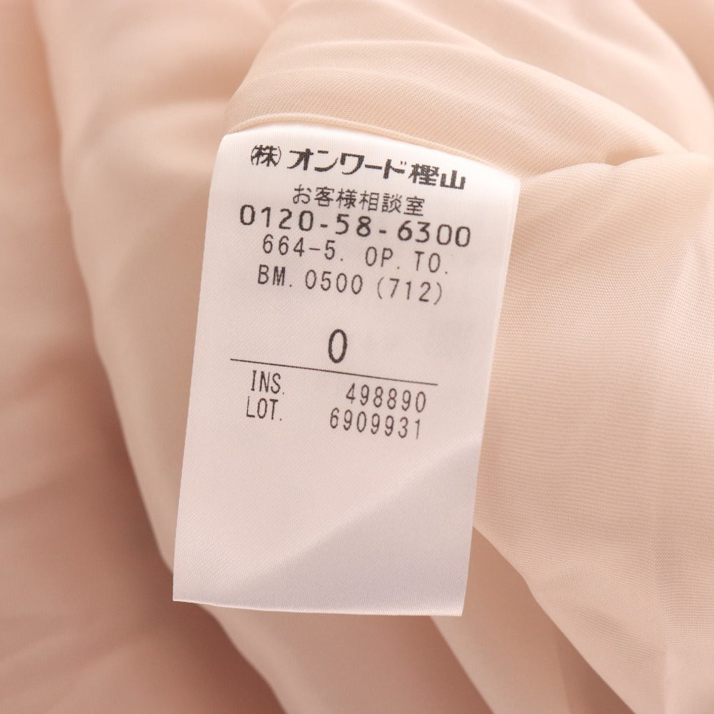 ■ トッカ ワンピース フレンチスリーブ トップス ボトムス ひざ丈 総刺繍 花柄 レディース 0 ピンク系