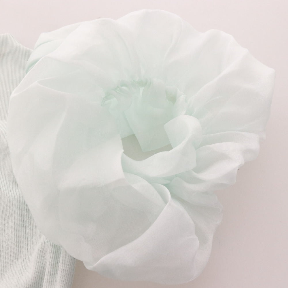 ■ スナイデル カットソー 半袖 トップス オーガンジー ボリュームスリーブ レディース F ミントグリーン