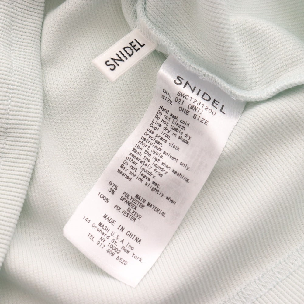 ■ スナイデル カットソー 半袖 トップス オーガンジー ボリュームスリーブ レディース F ミントグリーン