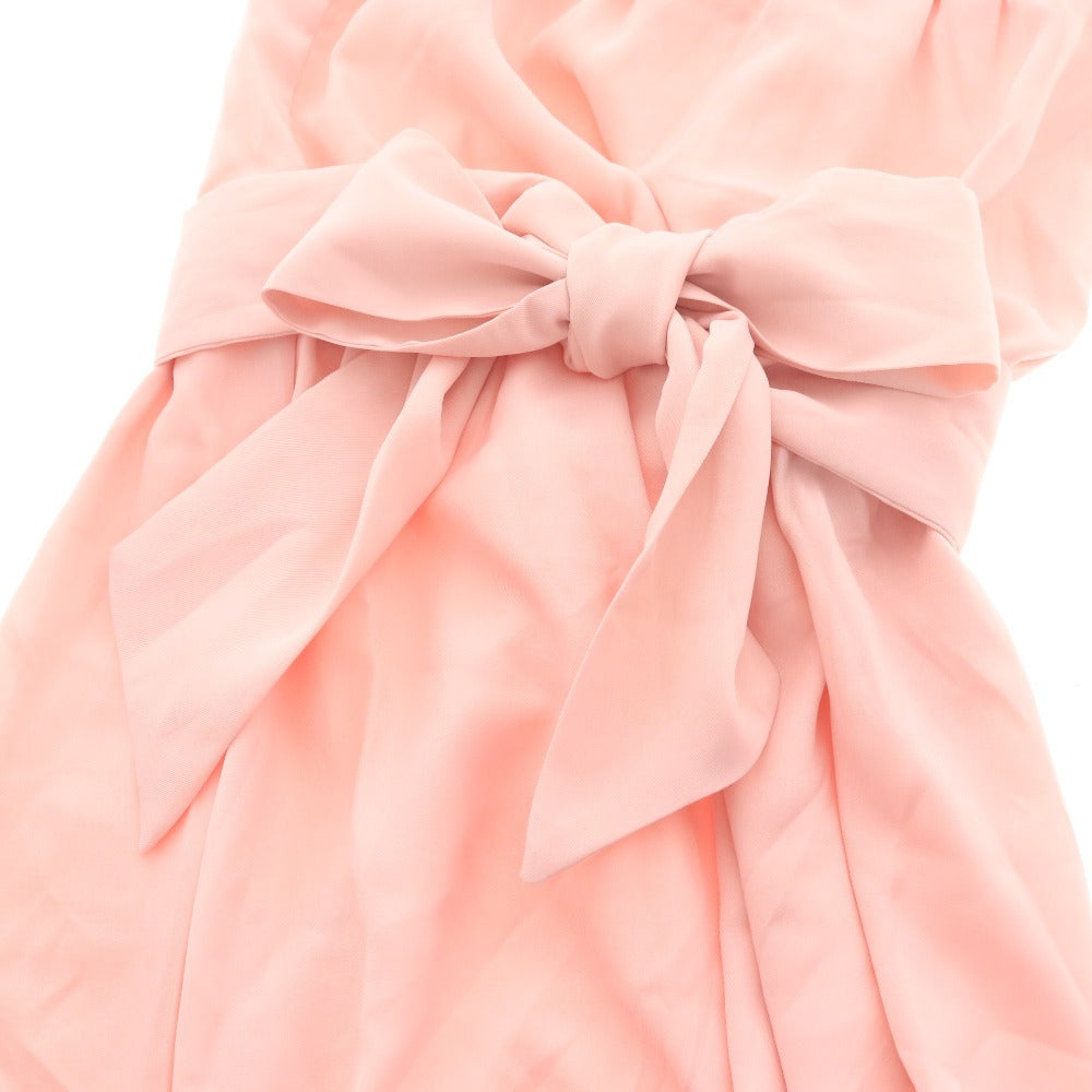 ■ エミリアウィズ ワンピース ノースリーブ トップス ボトムス かぎ針編み リボン レース レディース F ピンクベージュ