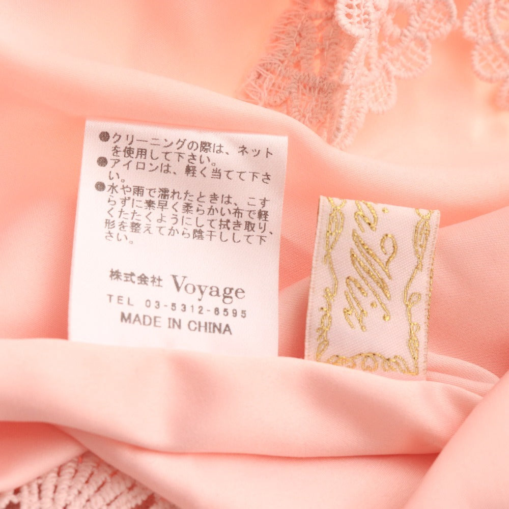 ■ エミリアウィズ ワンピース ノースリーブ トップス ボトムス かぎ針編み リボン レース レディース F ピンクベージュ