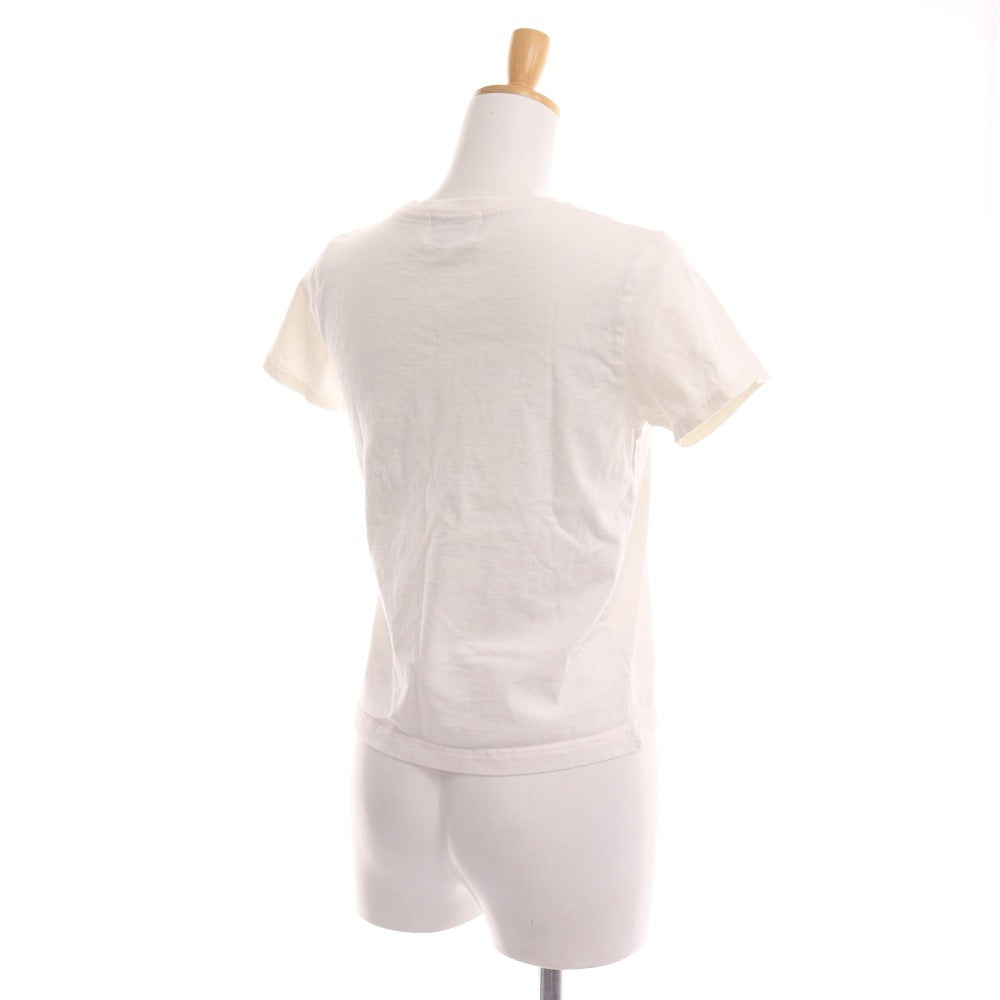 ■ Katie T-shirt, short sleeves, monotone rabbit print, women's, size S, white