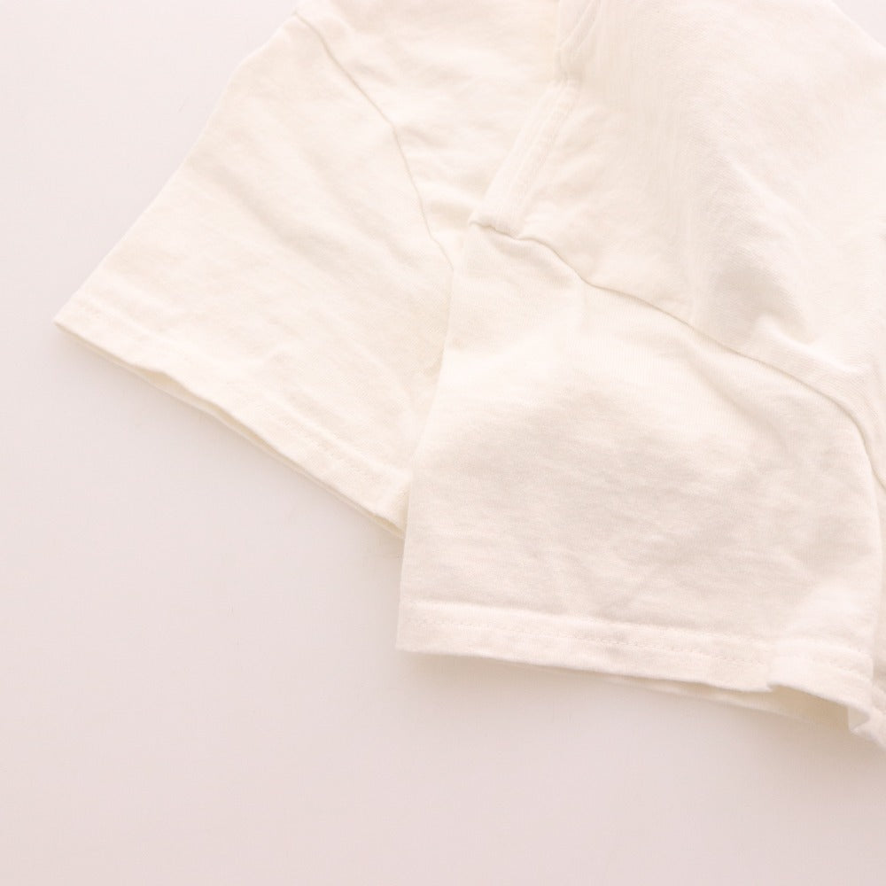 ■ Katie T-shirt, short sleeves, monotone rabbit print, women's, size S, white