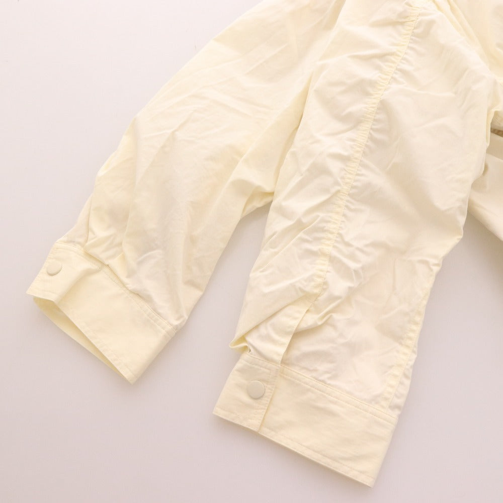 ■ Searoomlin Jacket, Long Sleeve Top, Gathered, Snap Buttons, Women's, Size F, Light Yellow