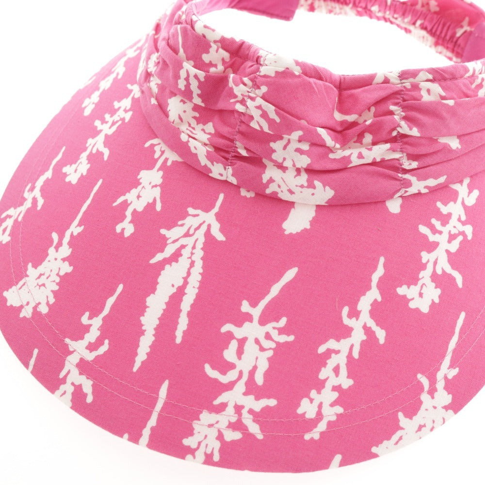 ■ Givenchy Sun Visor Hat All-over Pattern Ribbon Women's Pink White