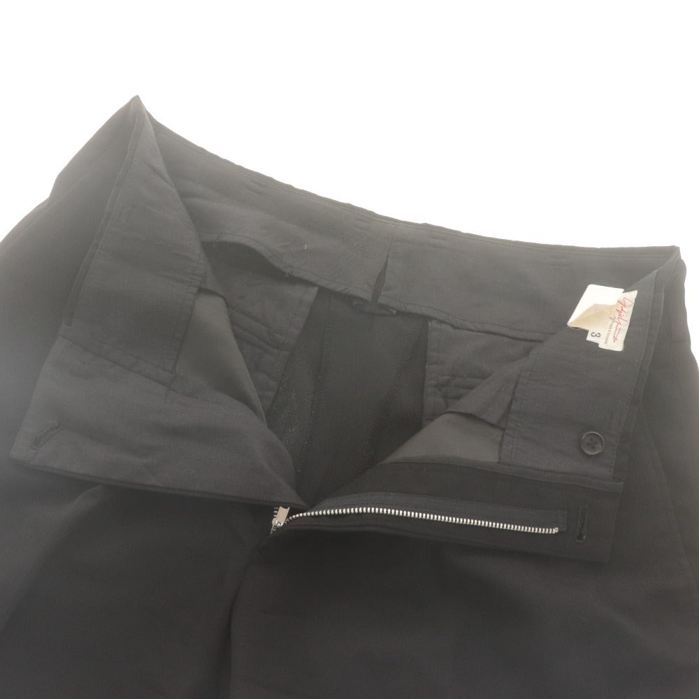 ■ ヨウジヤマモト コスチューム ド オム COSTUME D'HOMME パンツ テーパード タック ワイド メンズ 3 （M～L相当）ブラック