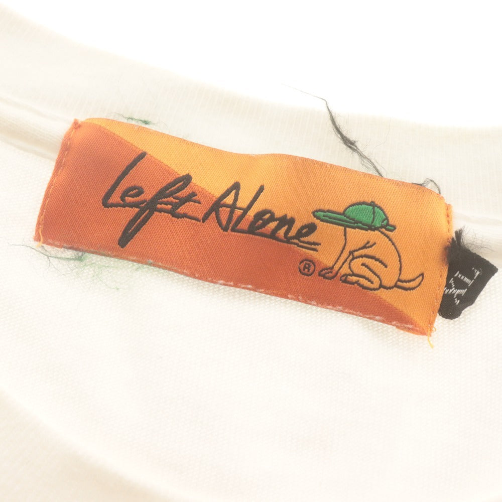 ■ レフトアローン Left Alone Tシャツ トップス 半袖 刺繍 アート コットン メンズ XL ホワイト系