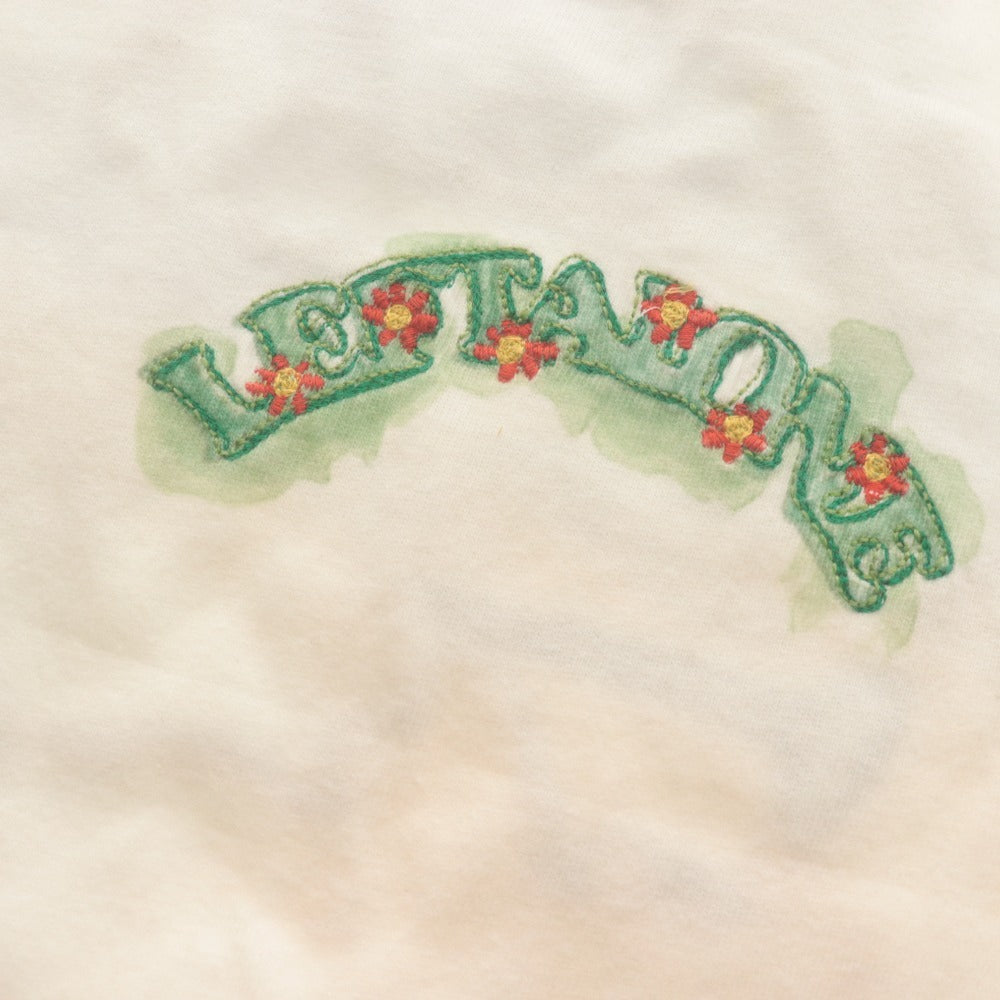 ■ レフトアローン Left Alone Tシャツ トップス 半袖 刺繍 アート コットン メンズ XL ホワイト系