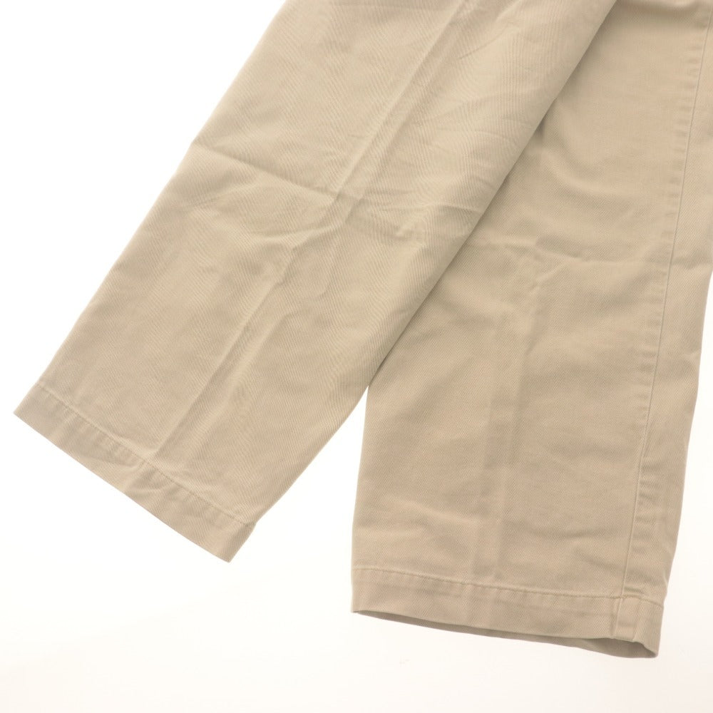 ■ ポロラルフローレン POLO RALPH LAUREN パンツ ボトムス テーパード タック チノパン センタープレス メンズ 36×32(XL相当） ベージュ
