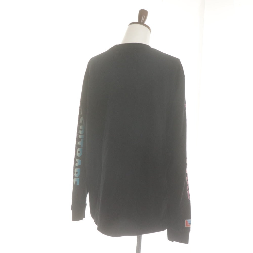 ■ グラフアンドウー GRAF&WU カットソー ロンT 長袖 トップス プリント ロゴ コットン メンズ XL ブラック系