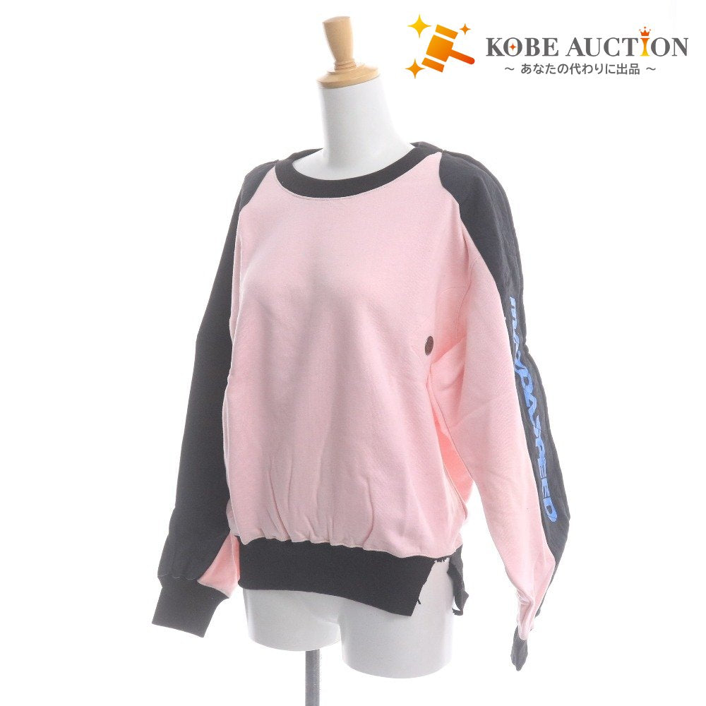 ■ Mazdaspeed JUN Sweatshirt Long Sleeve Top Plain Crew Neck Women Pink Black Unused