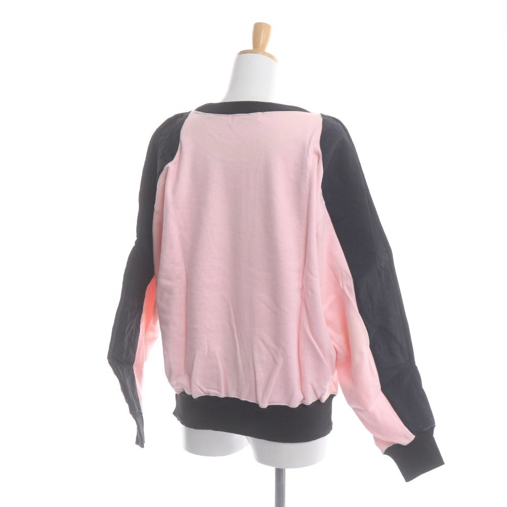 ■ Mazdaspeed JUN Sweatshirt Long Sleeve Top Plain Crew Neck Women Pink Black Unused