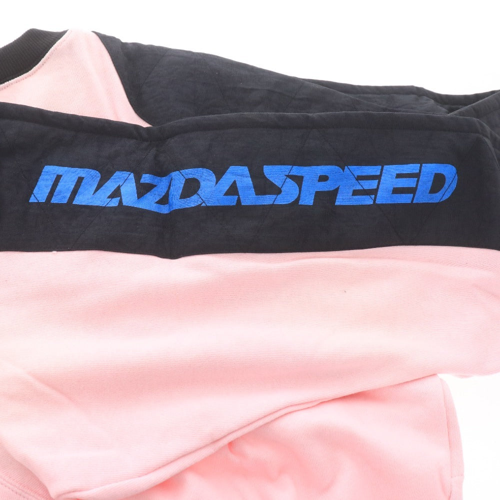 ■ Mazdaspeed JUN Sweatshirt Long Sleeve Top Plain Crew Neck Women Pink Black Unused