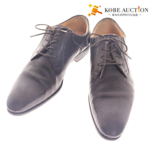 ■ MaurizioB マウリツィオ ビジネスシューズ レザーシューズ 革靴 イタリア製 メンズ 40 25.0cm相当ブラック