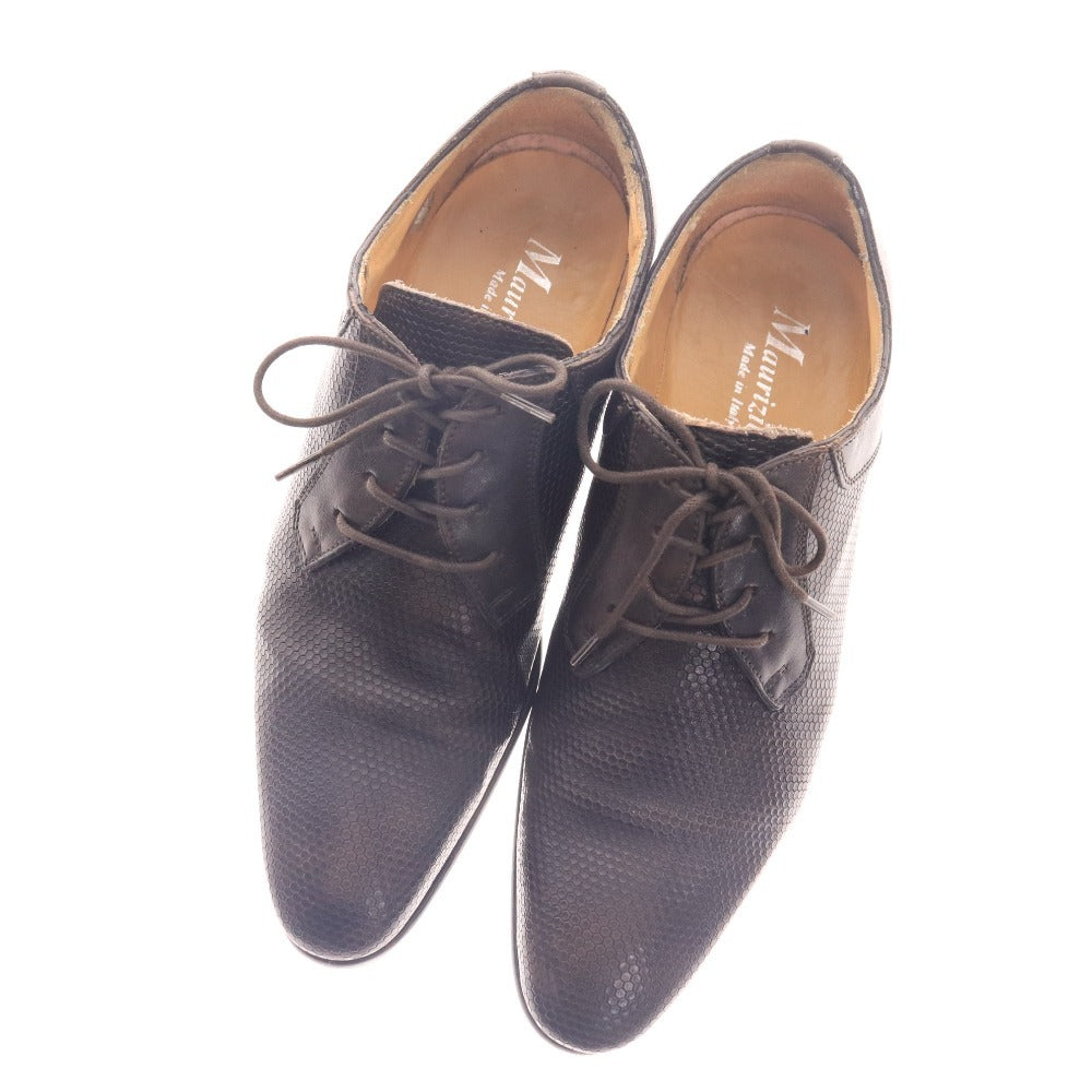 ■ MaurizioB マウリツィオ ビジネスシューズ レザーシューズ 革靴 イタリア製 メンズ 40 25.0cm相当ブラック