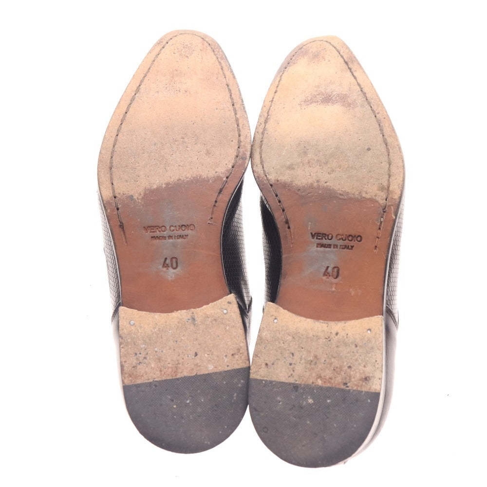 ■ MaurizioB マウリツィオ ビジネスシューズ レザーシューズ 革靴 イタリア製 メンズ 40 25.0cm相当ブラック