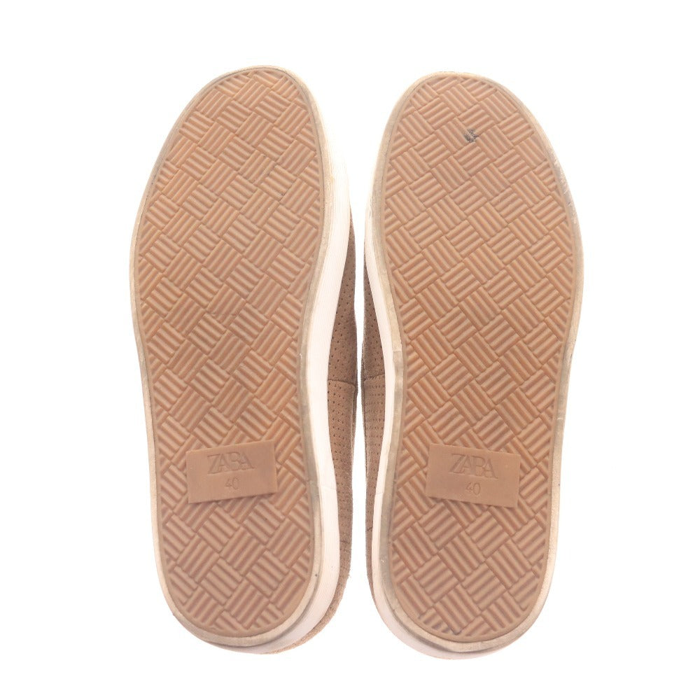 ■ ZARA ザラ スニーカー シューズ 2650/920/102 640 スリッポン 靴 メンズ 40 25.0cm相当 ライトブラウン