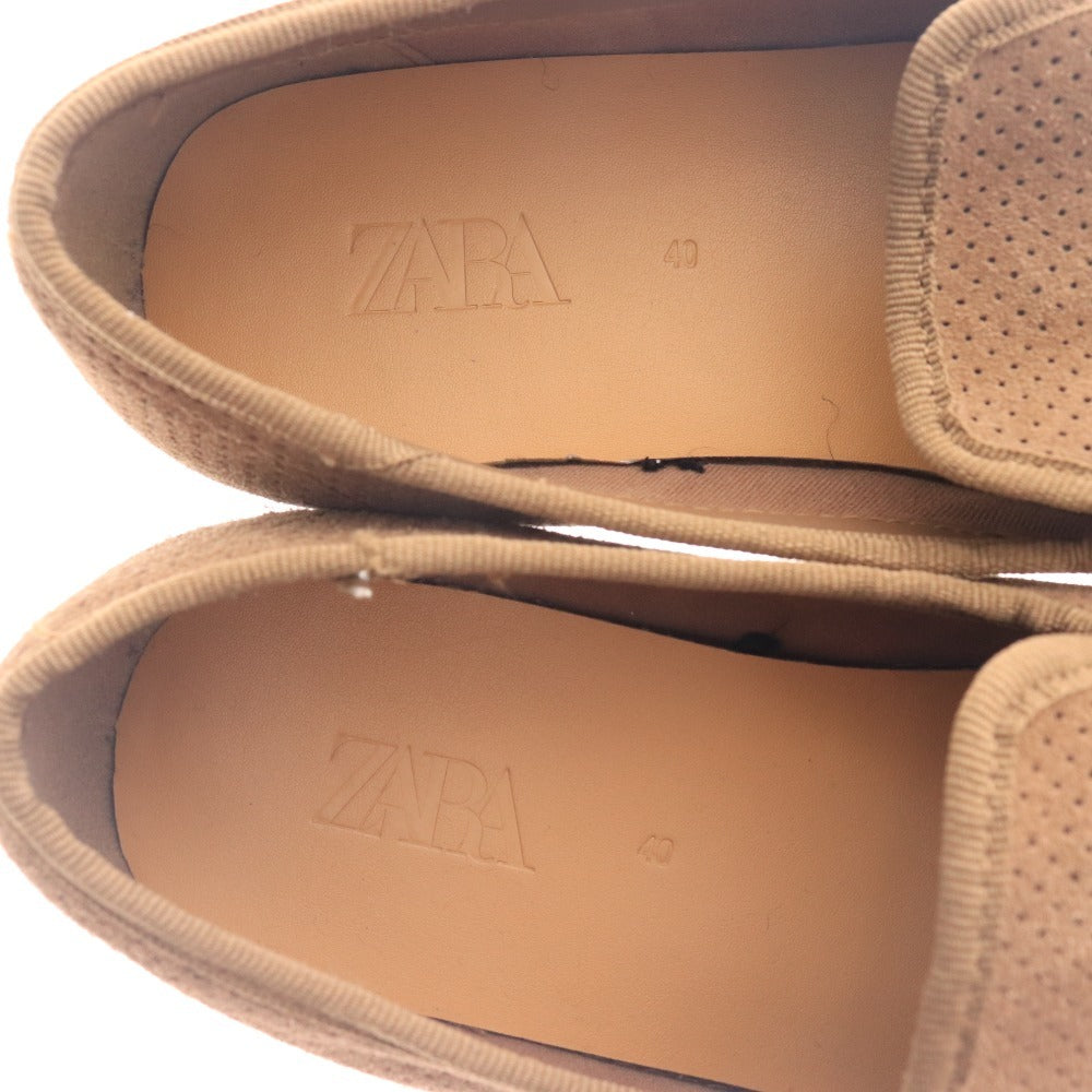 ■ ZARA ザラ スニーカー シューズ 2650/920/102 640 スリッポン 靴 メンズ 40 25.0cm相当 ライトブラウン