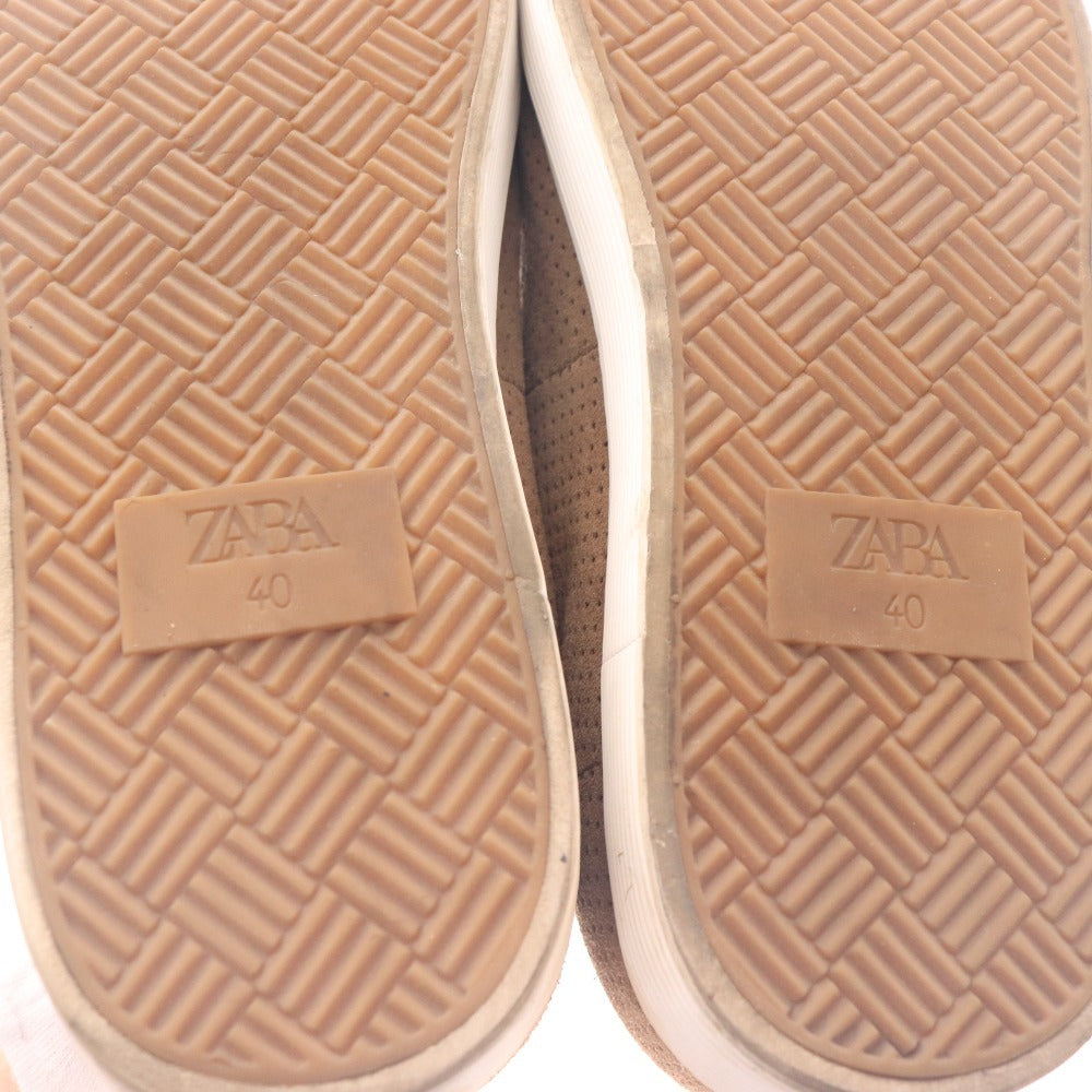 ■ ZARA ザラ スニーカー シューズ 2650/920/102 640 スリッポン 靴 メンズ 40 25.0cm相当 ライトブラウン
