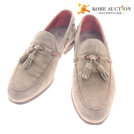 ■ DI MELLA デイメッラ スニーカー シューズ 2015 靴 デッキタイプ ハンドメイド メンズ 5 24.0cm相当 カーキグレー 付属品付き